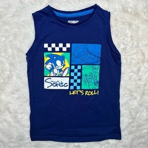Sonic The Hedgehog Tank Top Blue Size 6